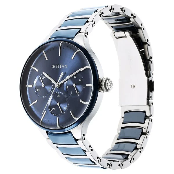 Titan Ceramic Fusion 90148kd02 Quartz Multifunction Bracelet Watch - Image 4