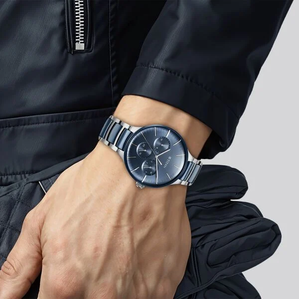 Titan Ceramic Fusion 90148kd02 Quartz Multifunction Bracelet Watch - Image 7