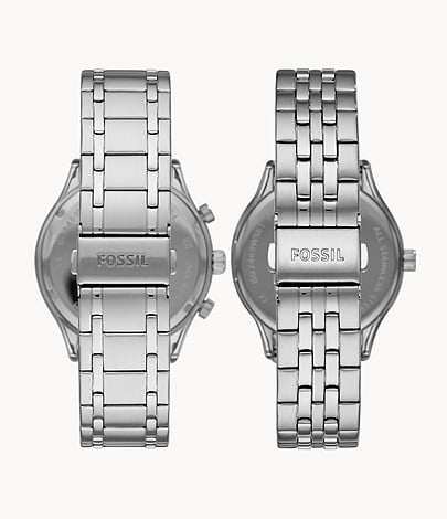 FOSSIL His and Her Multifunction Stainless Steel Watch BQ2468SET - Image 2