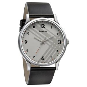 Sonata 77105SL01W Watch for Men