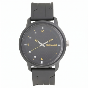 Sonata 77085PP03 Plastic Strap Watch for Men