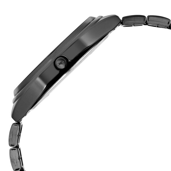 Tapered black stainless steel strap and 3 piece sliding clasp of Fastrack watch