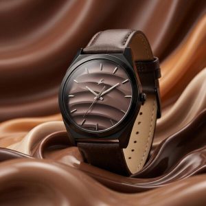 Fastrack Gelato 38162NL01 Chocolate Dial Genuine Leather Strap Watch