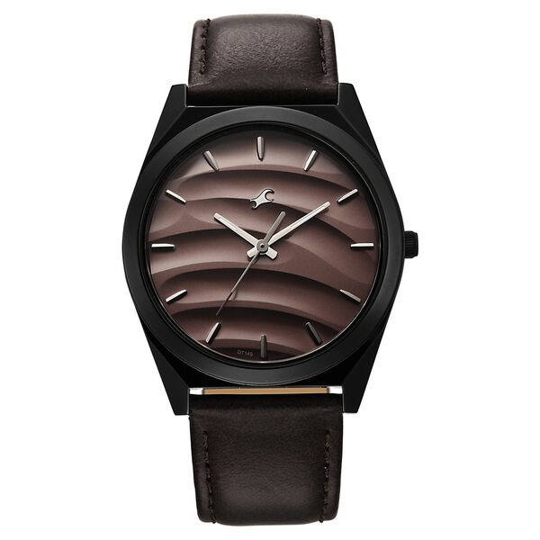 Fastrack Gelato 38162NL01 Chocolate Dial Genuine Leather Strap Watch - Image 2