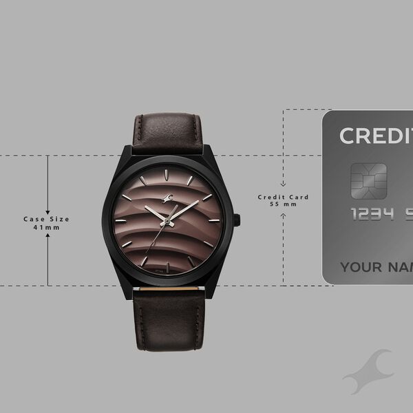 Fastrack Gelato 38162NL01 Chocolate Dial Genuine Leather Strap Watch - Image 3