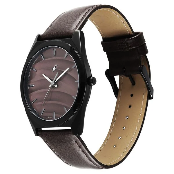 Fastrack Gelato 38162NL01 Chocolate Dial Genuine Leather Strap Watch - Image 4