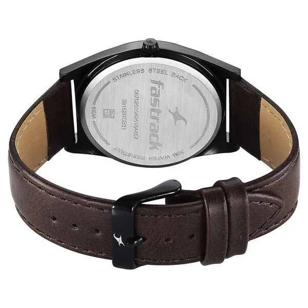 Fastrack Gelato 38162NL01 Chocolate Dial Genuine Leather Strap Watch - Image 7